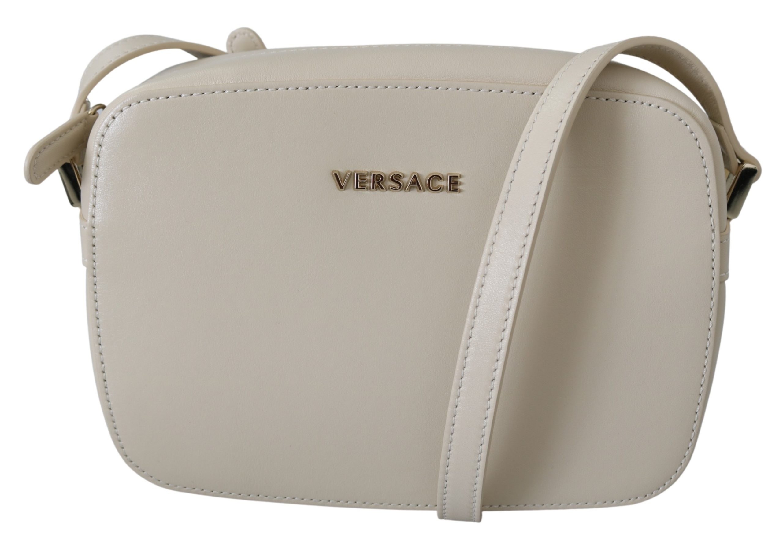 Versace Women's Leather Crossbody Bag Beige 8053850421626