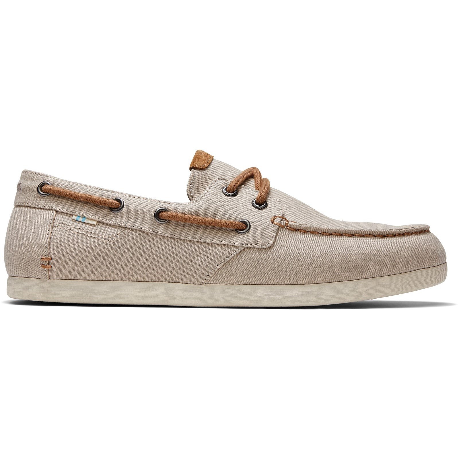 TOMS Men's Claremont Tan Canvas Boat Shoe Various Colours 32556 - Tan 7