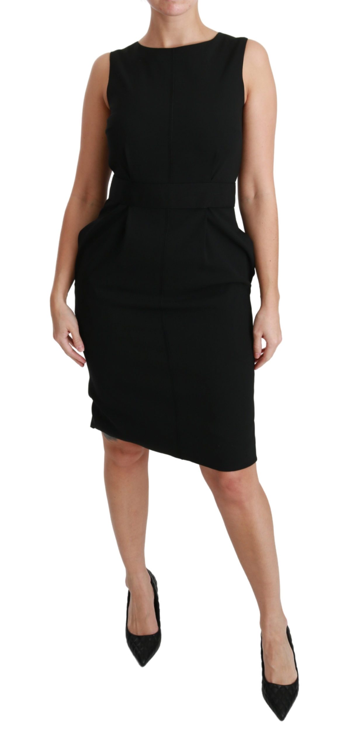 Dolce & Gabbana Women's Floral Sheath Stretch Formal Dress Black DR2165 - IT36 | XS