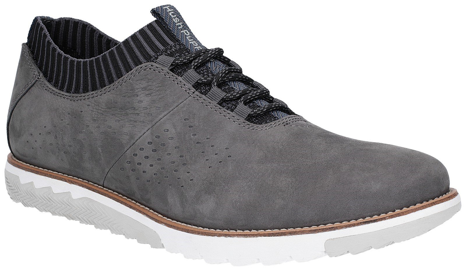 Hush Puppies Men's Expert Knit Lace Up Trainer Various Colours 27360 - Dark Grey 11
