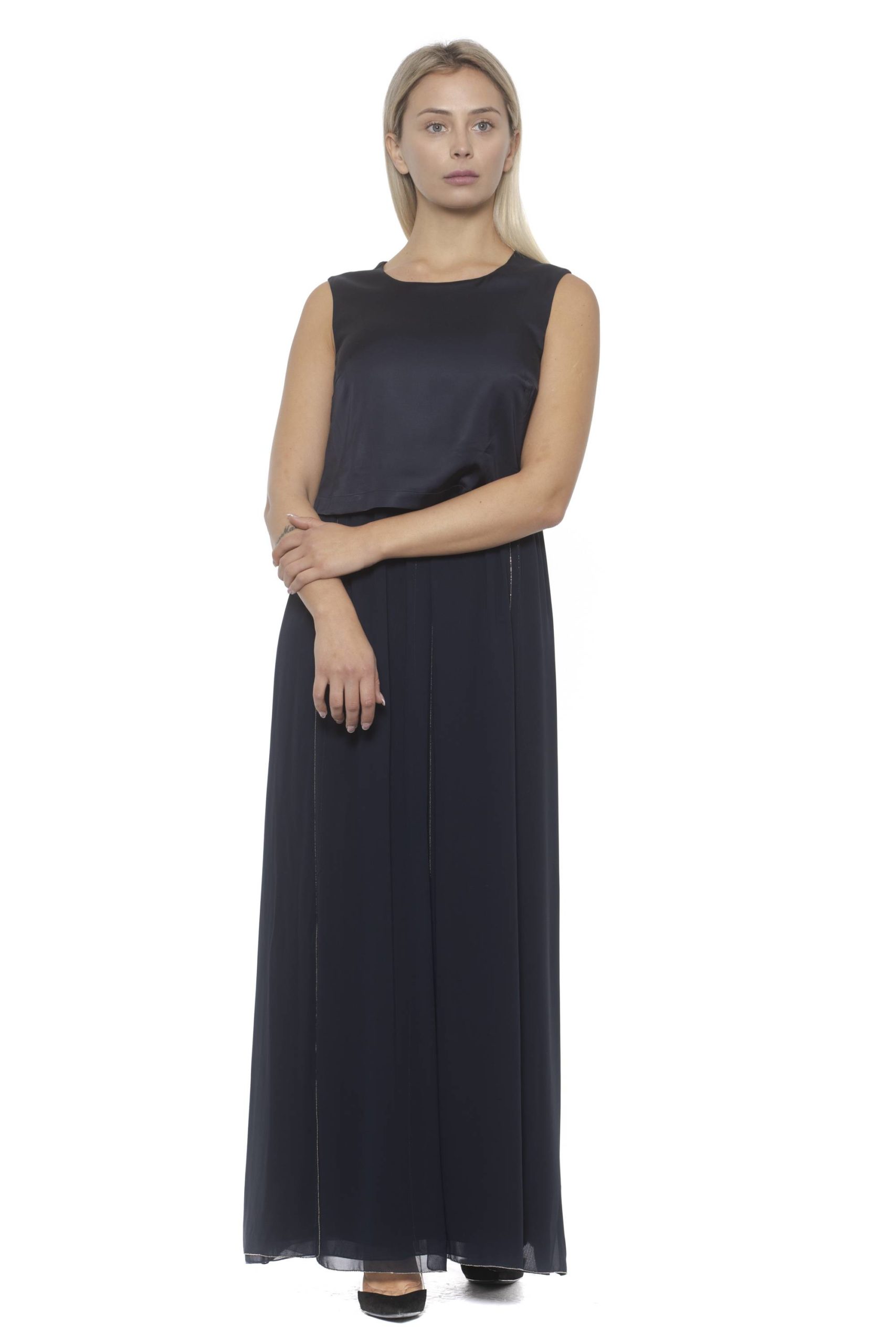 Peserico Women's Ablu Dress Blue PE1381843 - IT42 | S