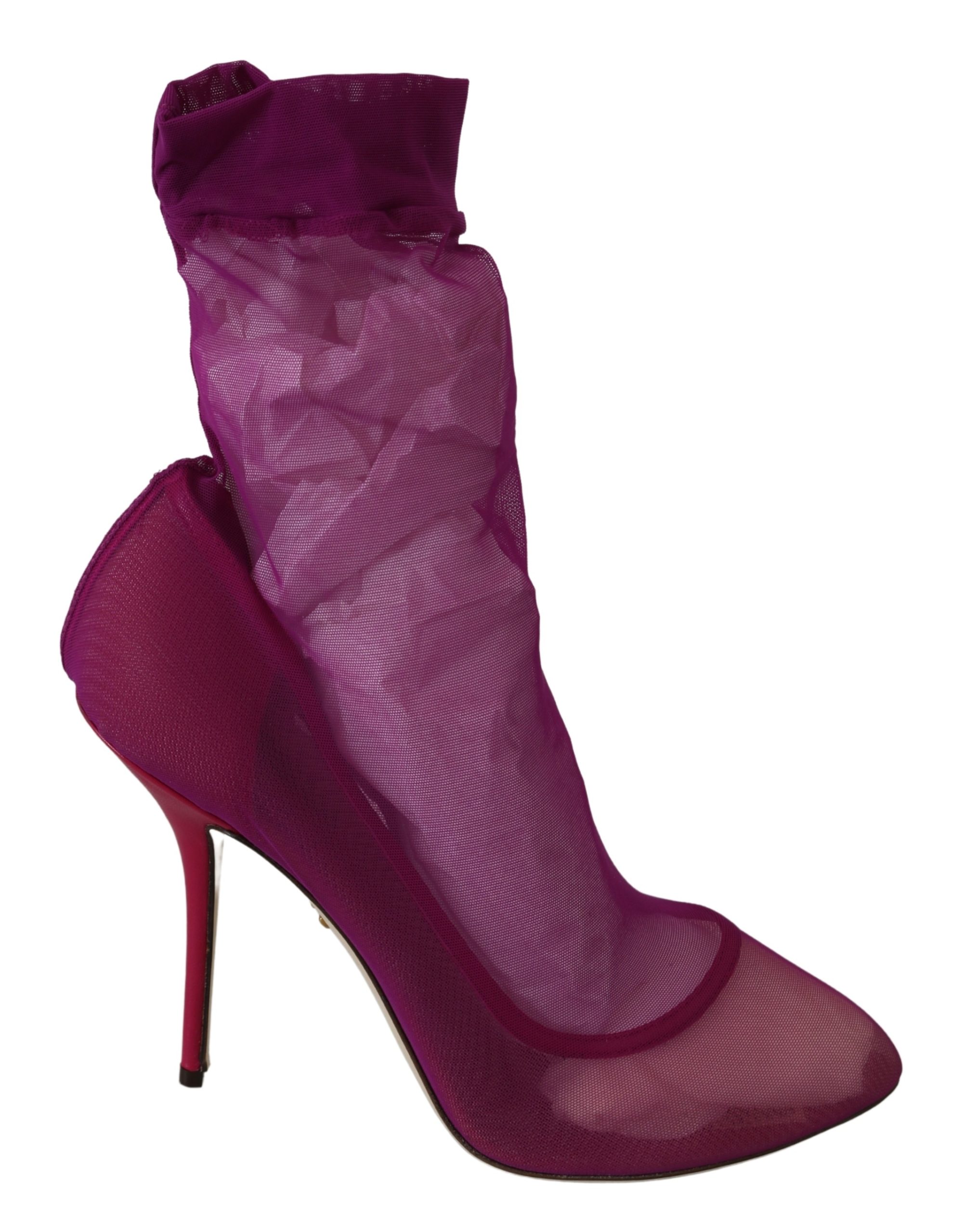 Violet Tulle Stretch Ankle Booties Shoes - EU41/US10.5