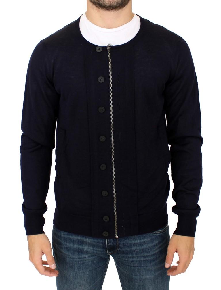 Karl Lagerfeld Men's Full Zip Cardigan Blue SIG10580 - L