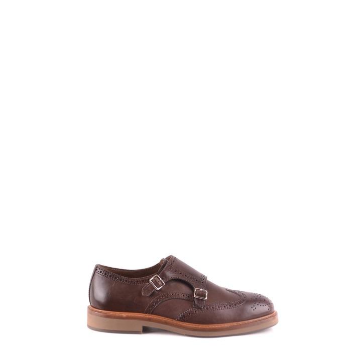 Brunello Cucinelli Men's Slip on Monk Shoe Brown 163162 - brown 42