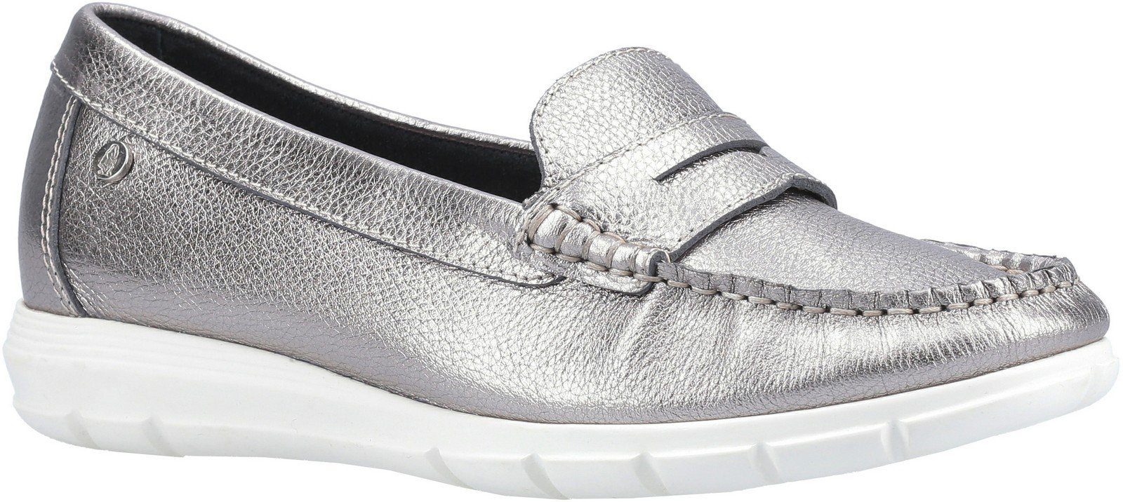 Hush Puppies Women's Paige Slip On Loafer Various Colours 30242 - Silver 3