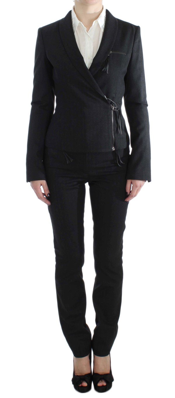 Exte Women's Two Piece Zipper Suit Gray SIG30909 - IT42|M