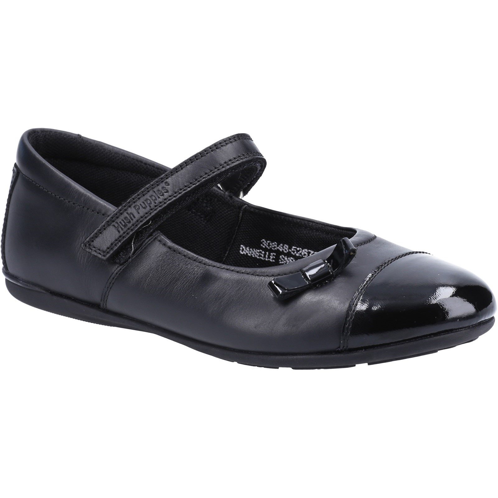Hush Puppies Kid's Danielle Junior School Shoe Black 30847 - Black 10