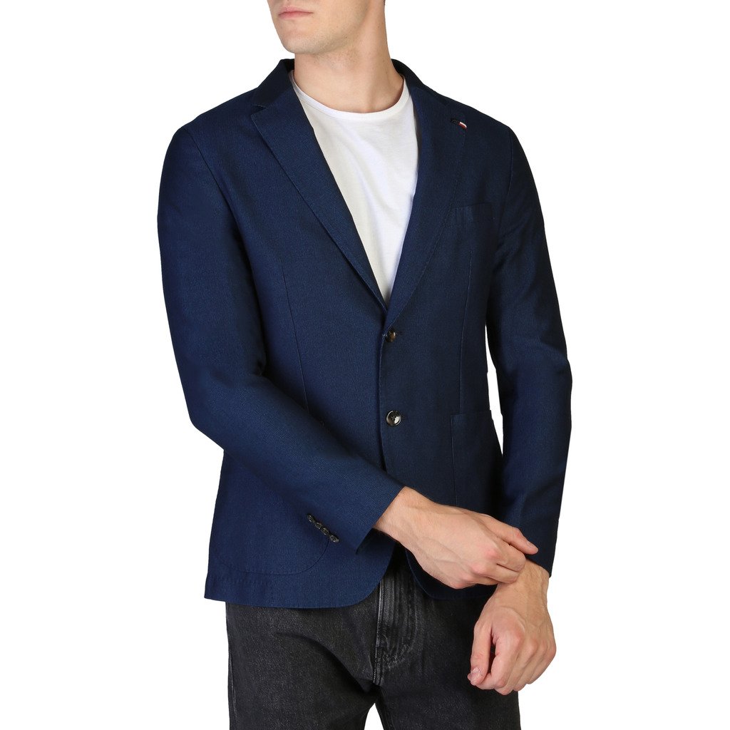 Tommy Hilfiger Men's Jacket Blue MW0MW06453 - blue 46