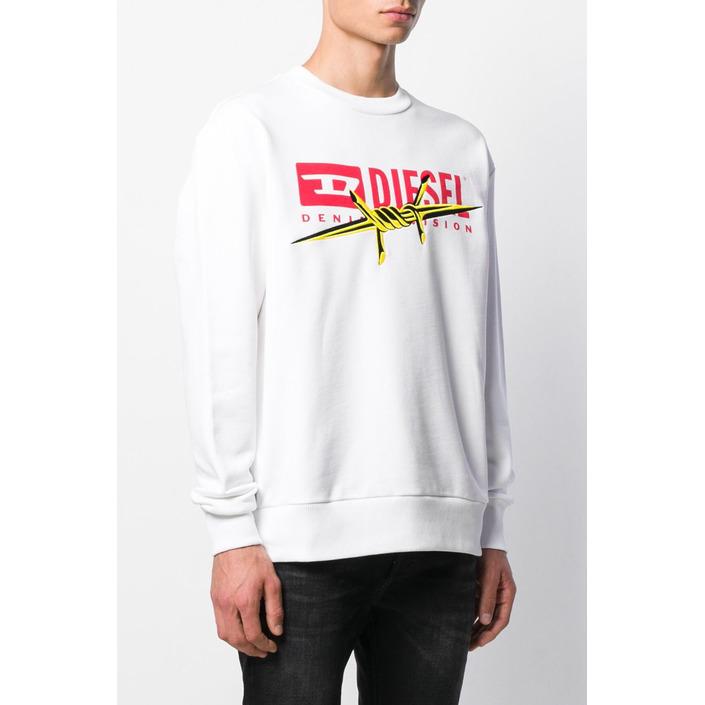 Diesel Men's Sweatshirt White 293899 - white L