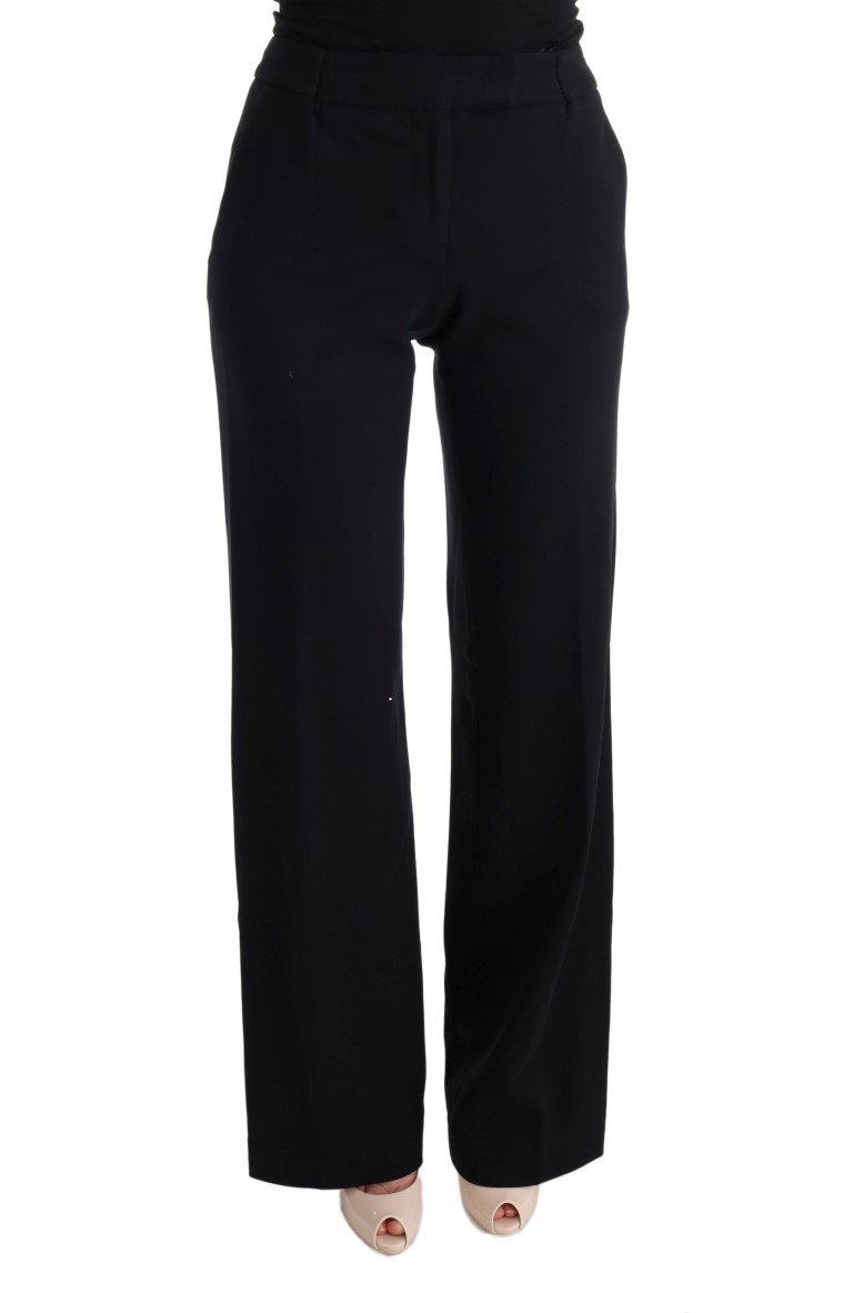 Ermanno Scervino Women's Viscose Flare Bootcut Trouser Black SIG30320 - IT44|L