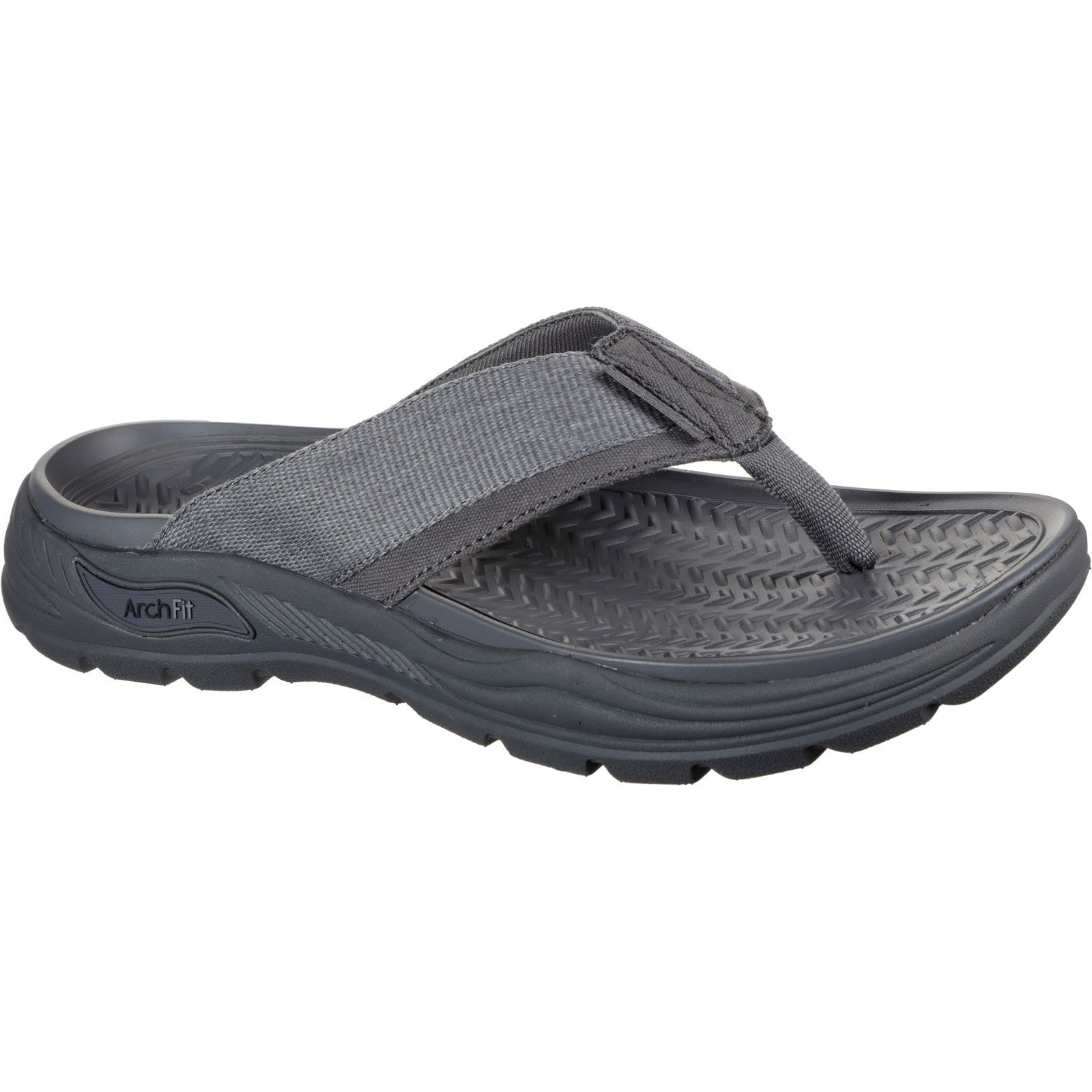 Skechers Men's Arch Fit Motley Dolano Summer Sandal Charcoal 32209 - Charcoal 11