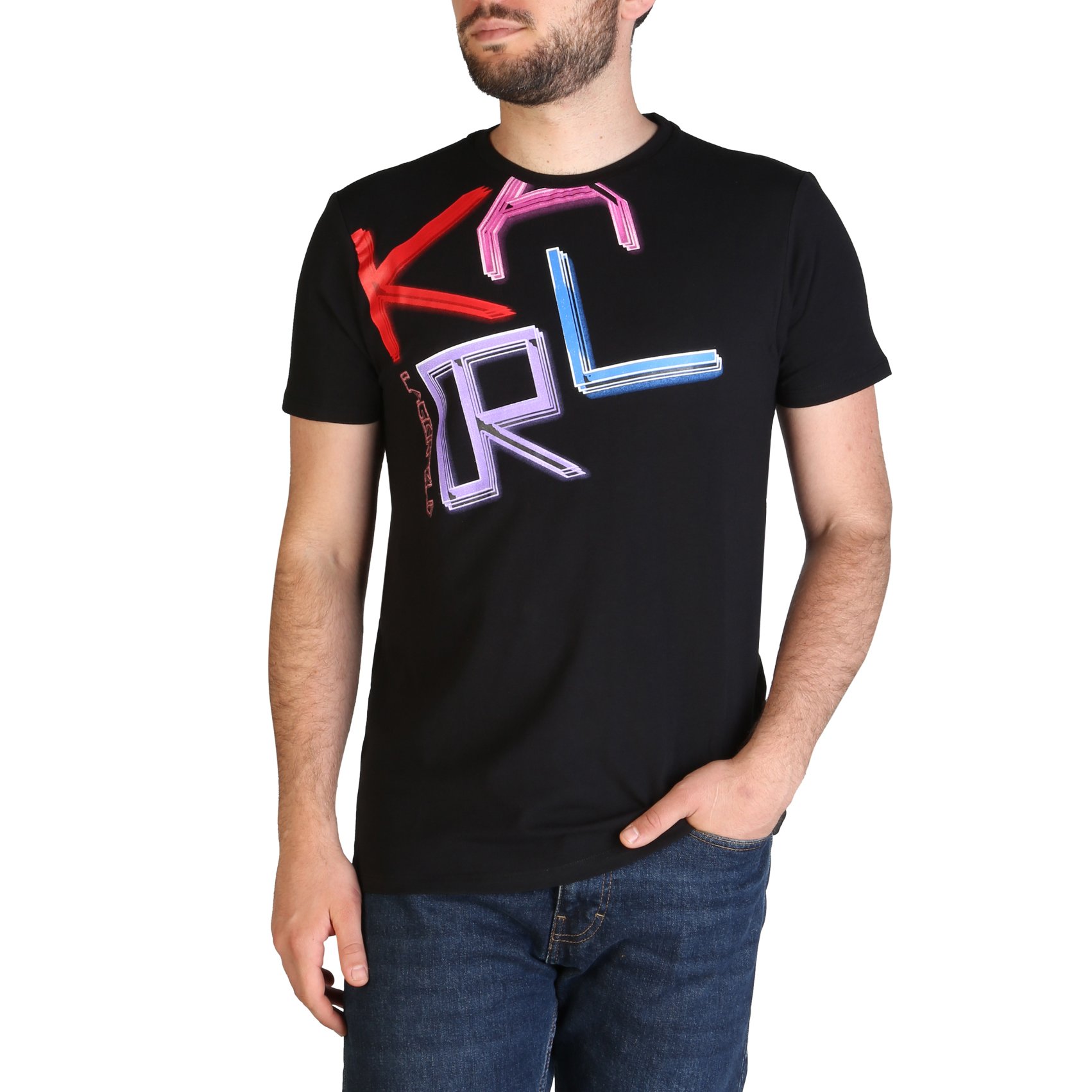 Karl Lagerfeld Men's T-Shirt Various Colours KL21MTS02 - black L
