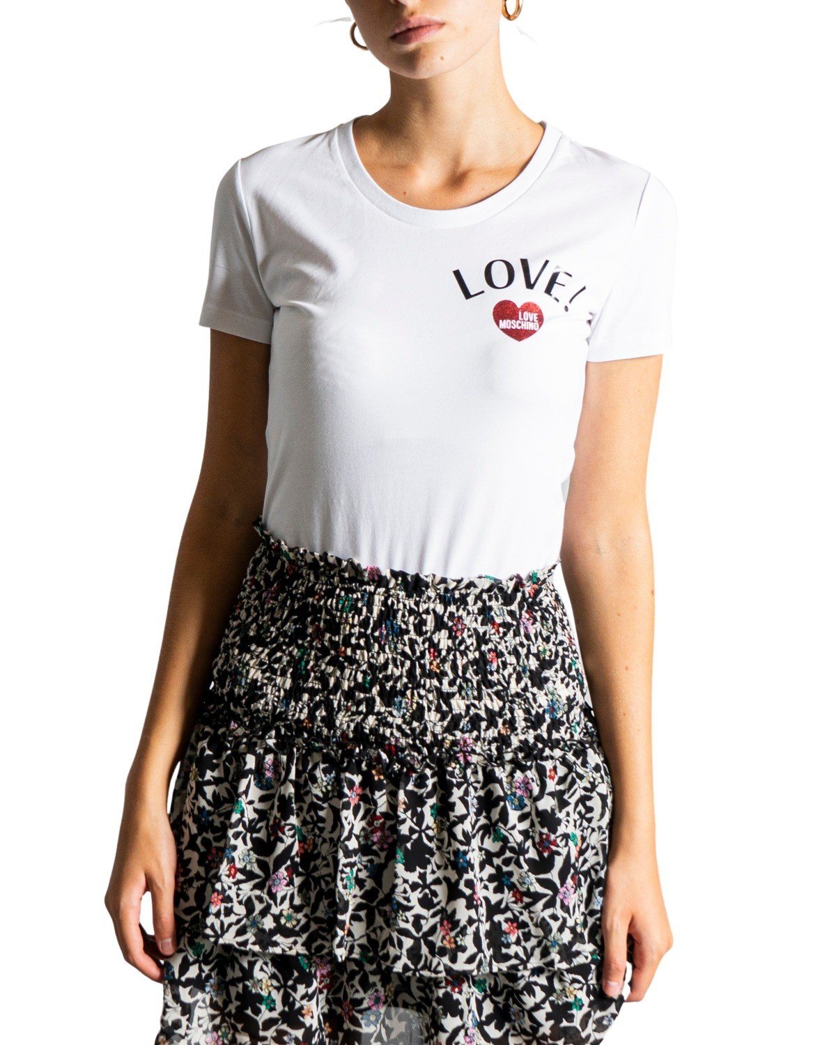 Love Moschino Women's T-Shirt Black 320659 - white 38