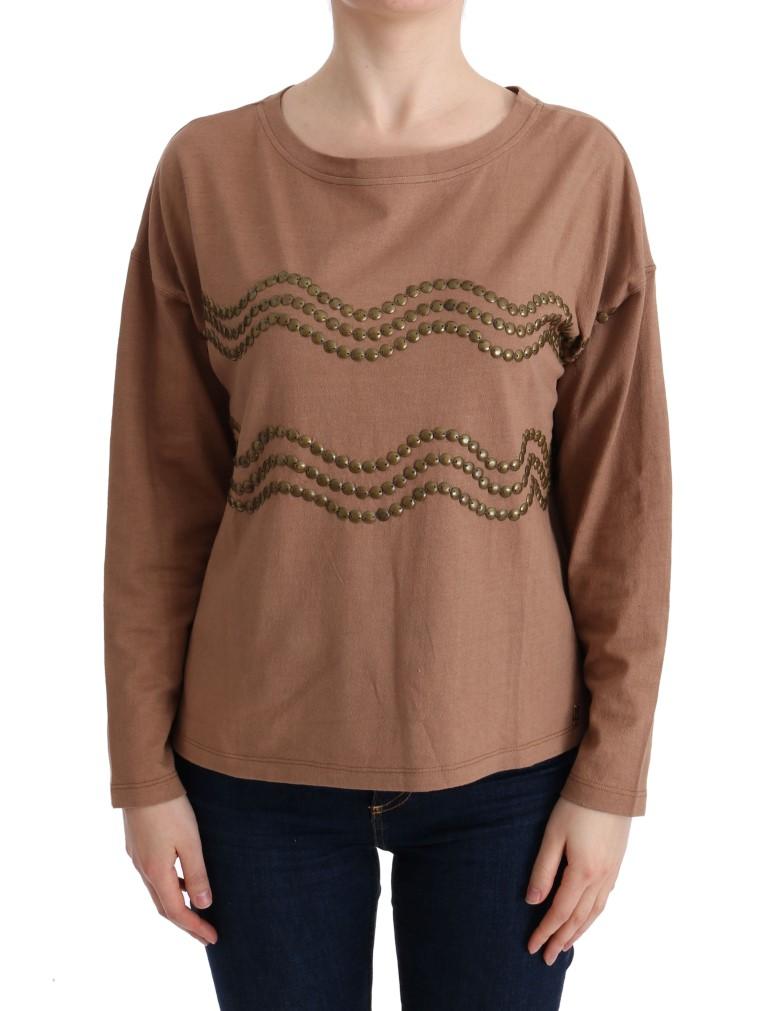 John Galliano Women's Cotton Studded Sweater Brown TUI10024 - S