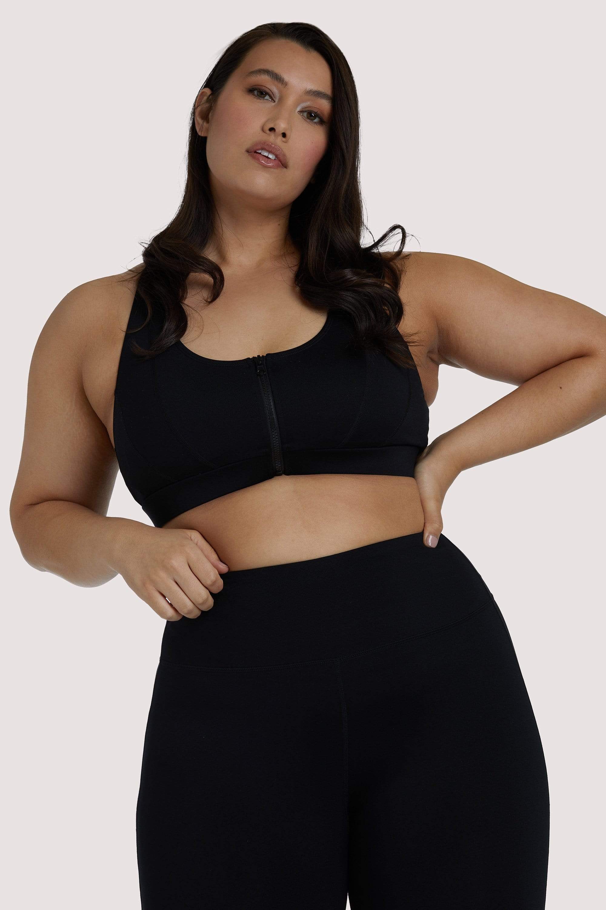 Wolf & Whistle Eco Black Zip Front Curve Bra UK 18 / US 14