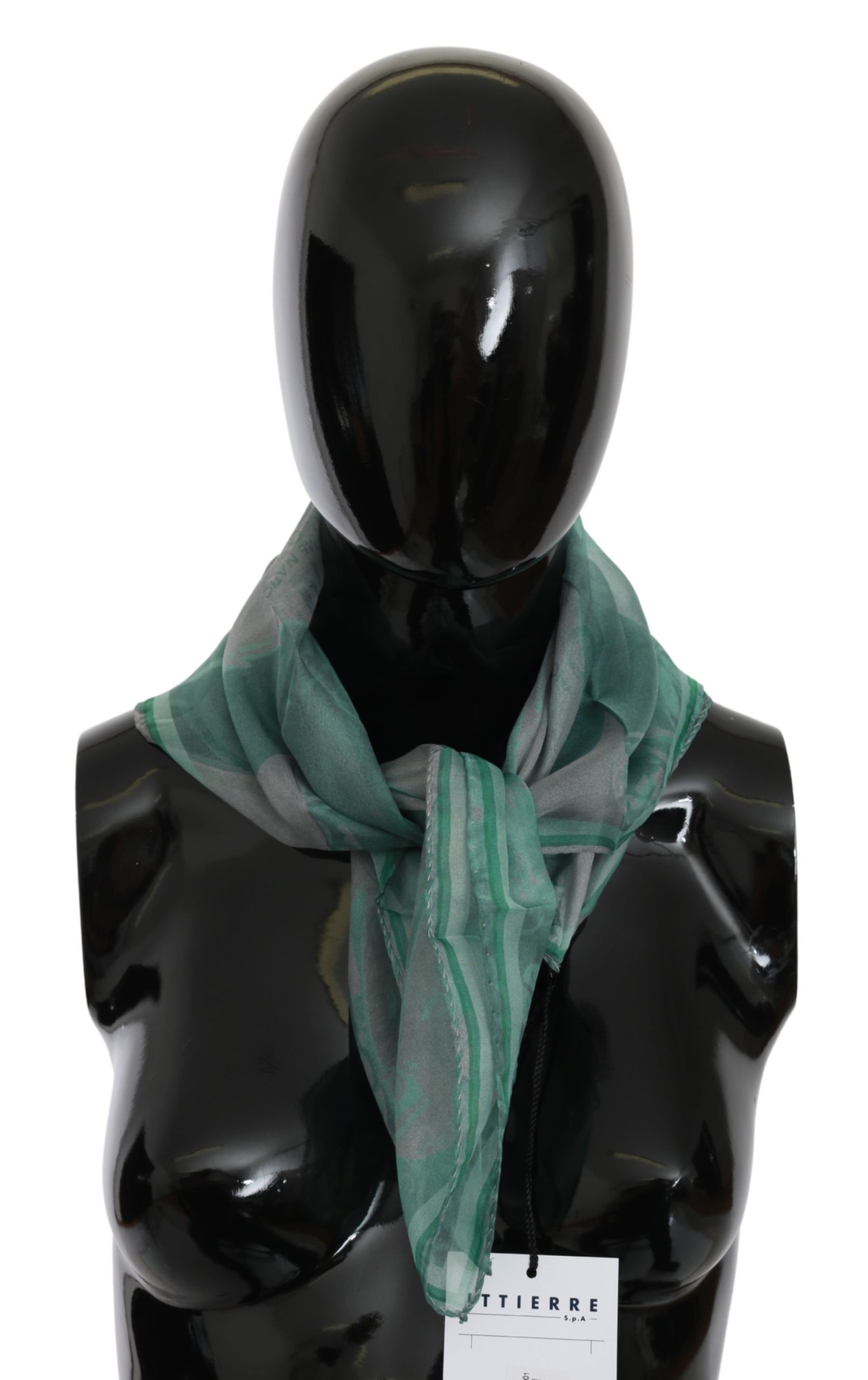Costume National Women's Silk Foulard Wrap Scarf Green MS1650