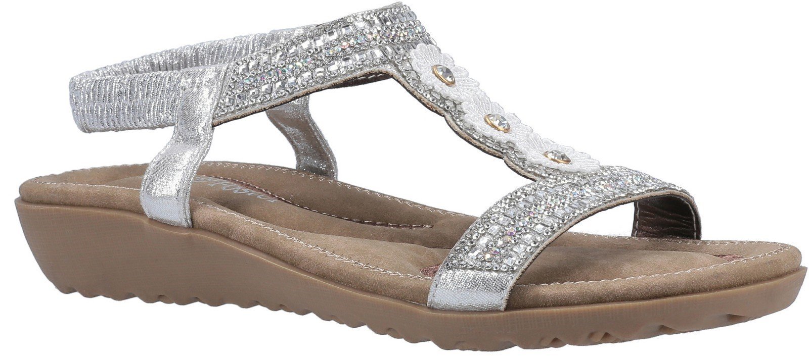 Fleet & Foster Women's Tabitha Slip On Sandal Various Colours 30099 - Silver 3