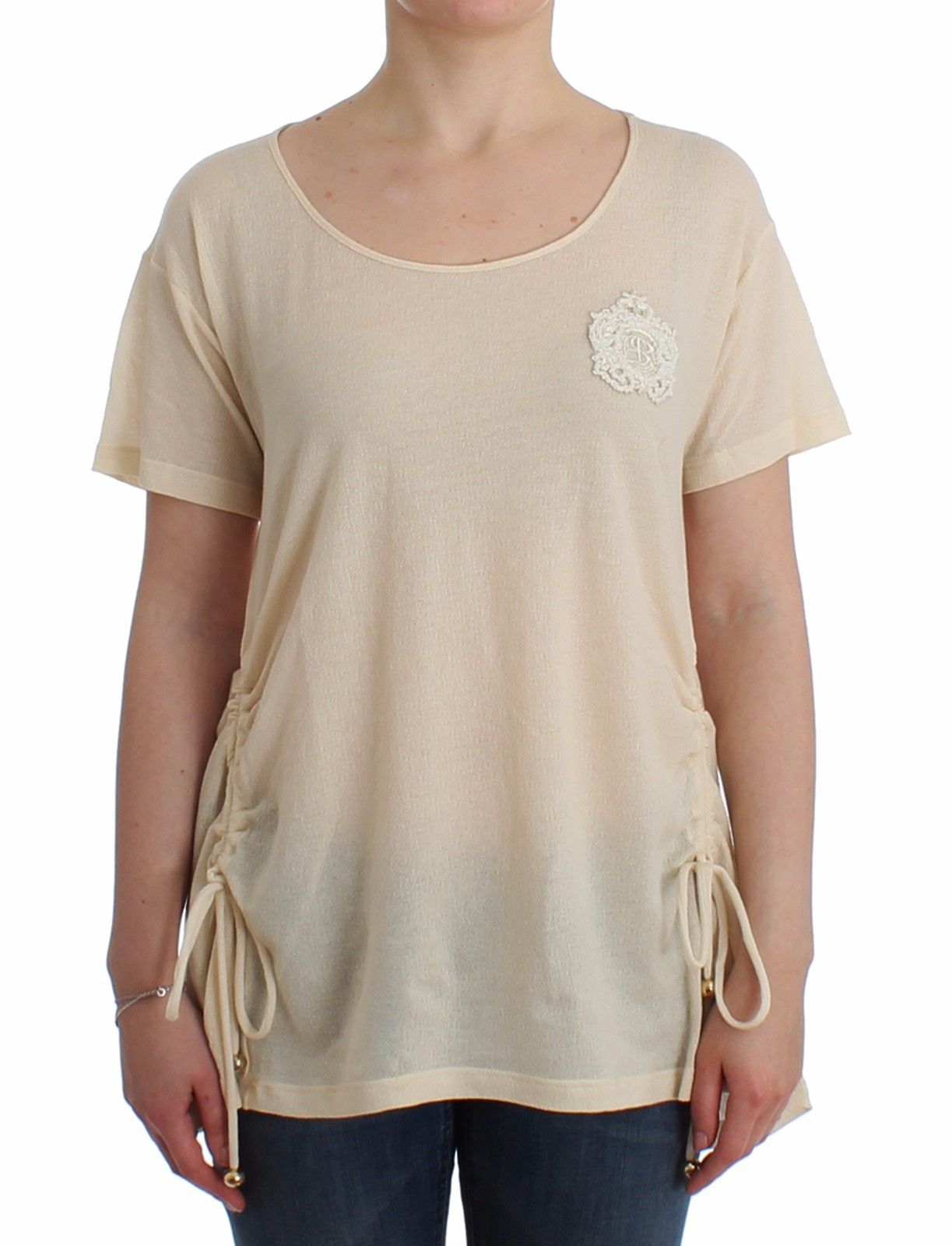 Ermanno Scervino Women's Maxi T-Shirt Top White SIG12027 - IT42 | S