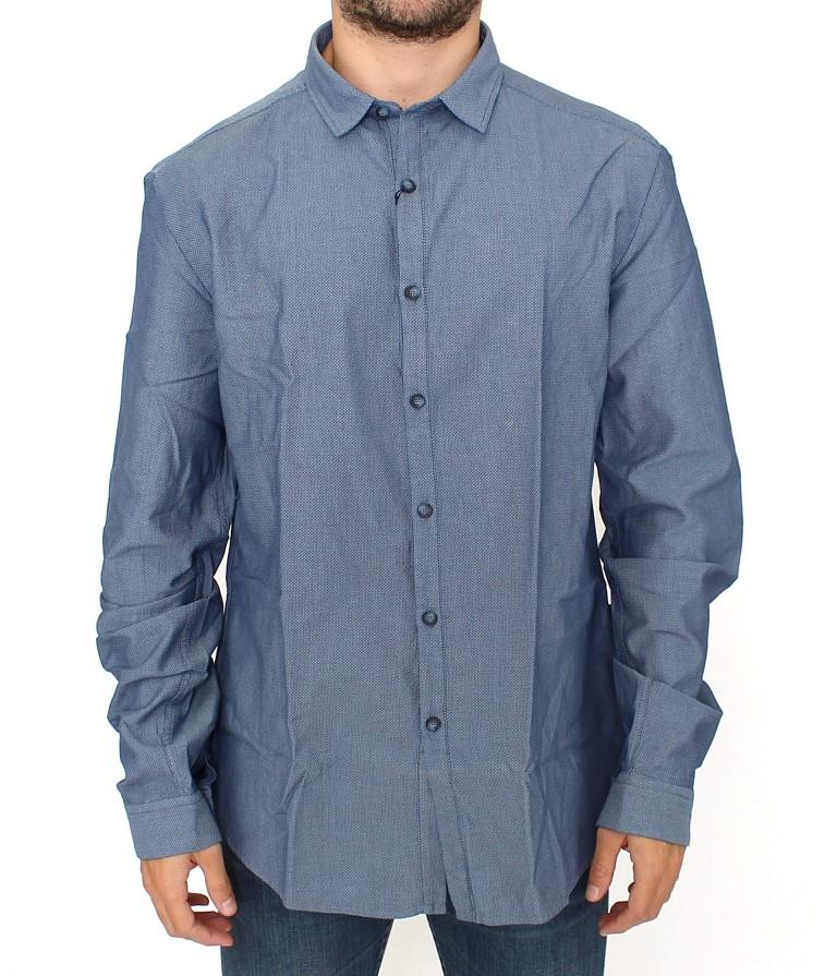Costume National Men's cotton dress Shirt Blue SIG10288 - IT52 | XL