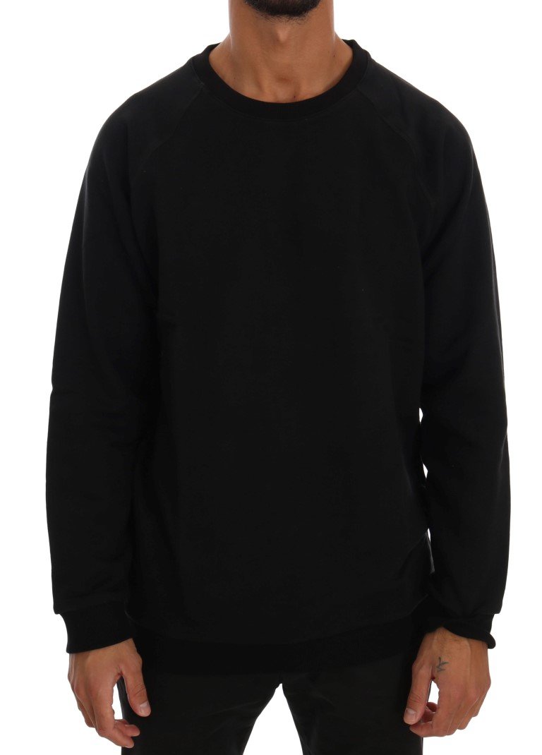 Daniele Alessandrini Men's Crewneck Cotton Sweater Black TSH1351 - L