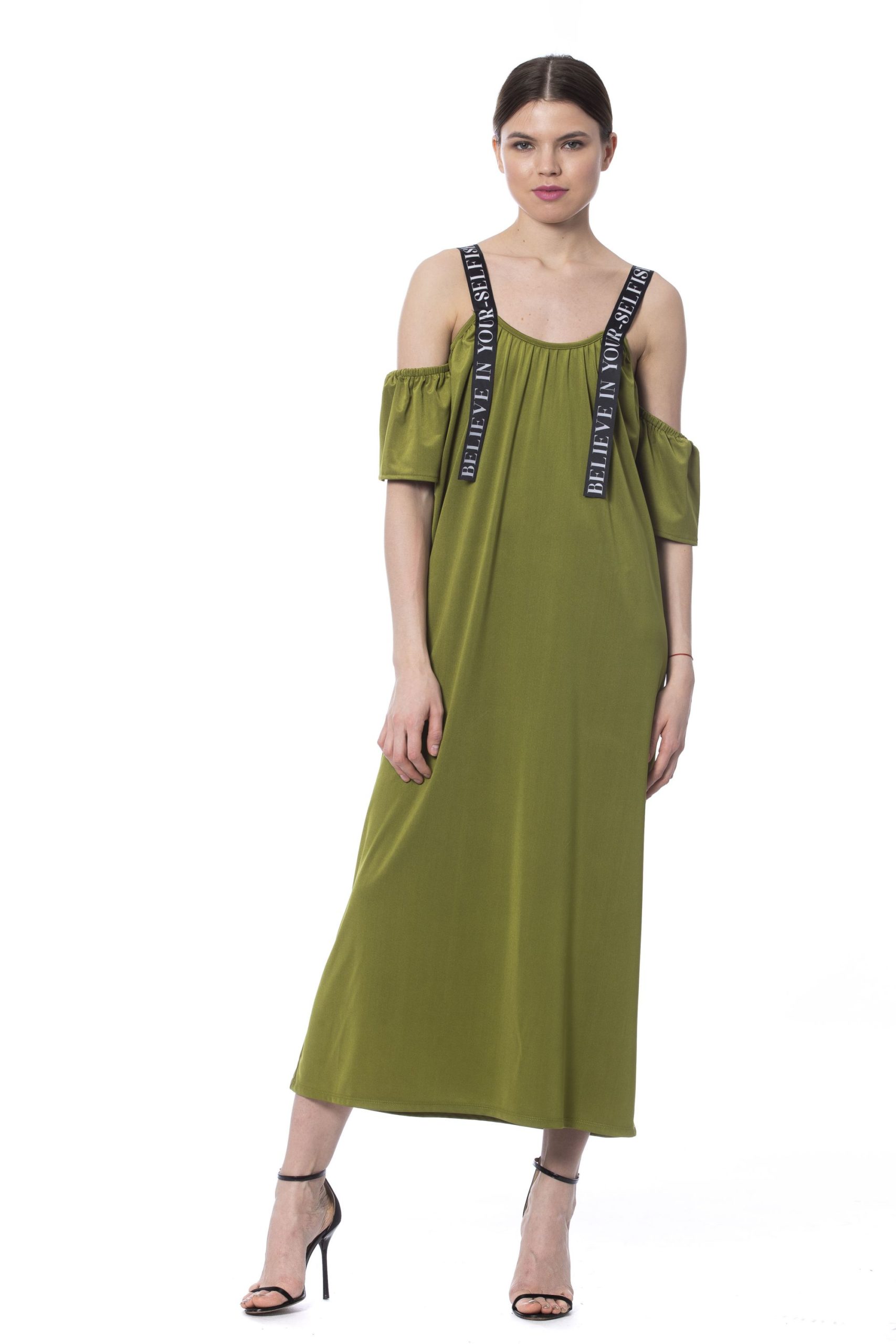 Silvian Heach Women's LS Dress Army SI1020293 - XS