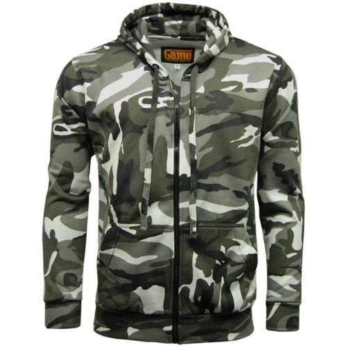 Game Technical Apparel Unisex Hoodie Various Colours Camo Zipper - Urban S