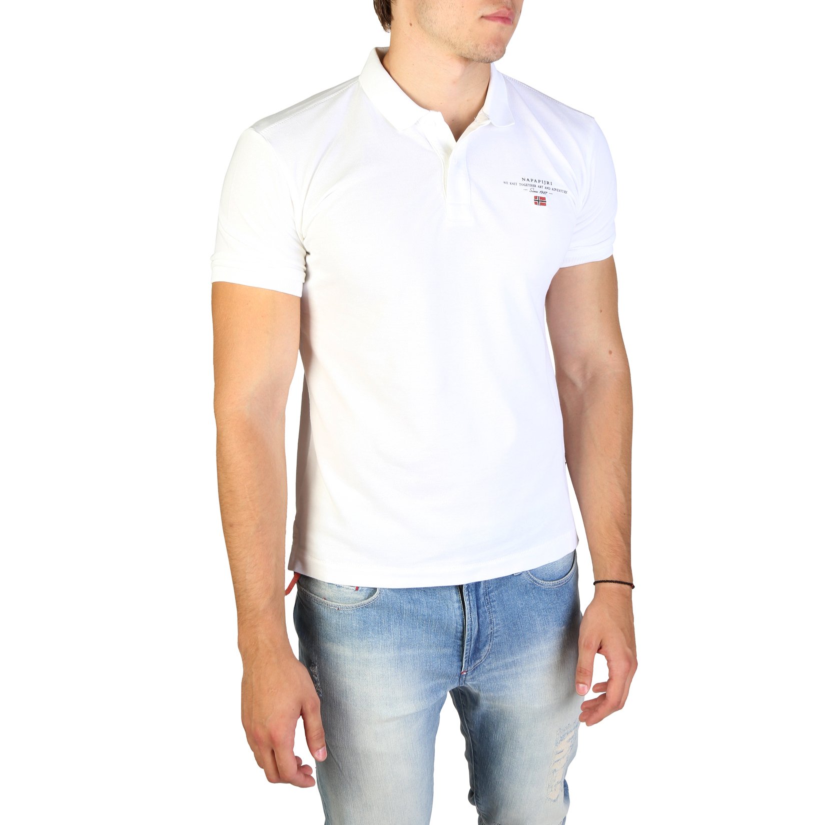 Napapijri Men's Polo Shirt Various Colours ELBAS3_NP0A4EGC - white S