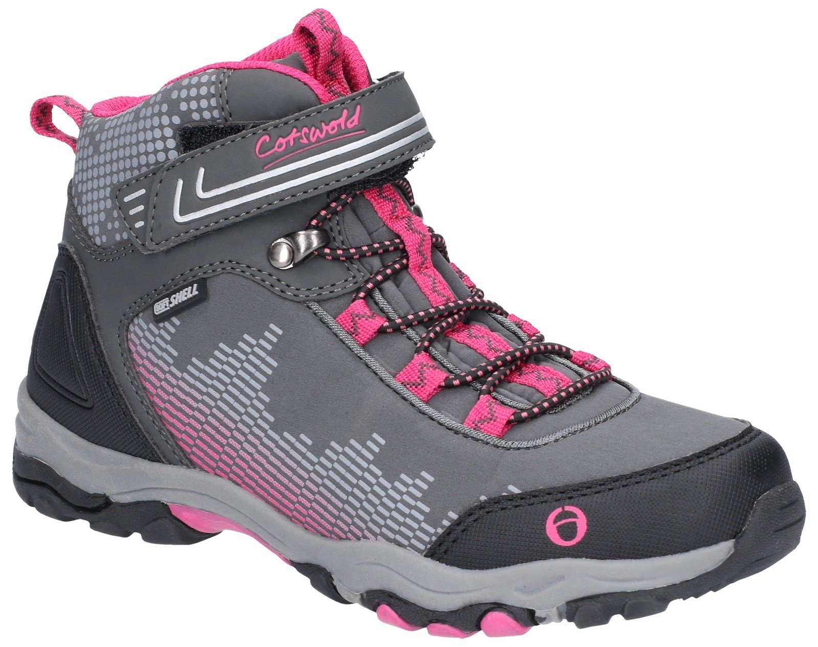 Cotswold Kids Ducklington Hiking Waterproof Boot Multicolor 28252 - Grey/Pink 5