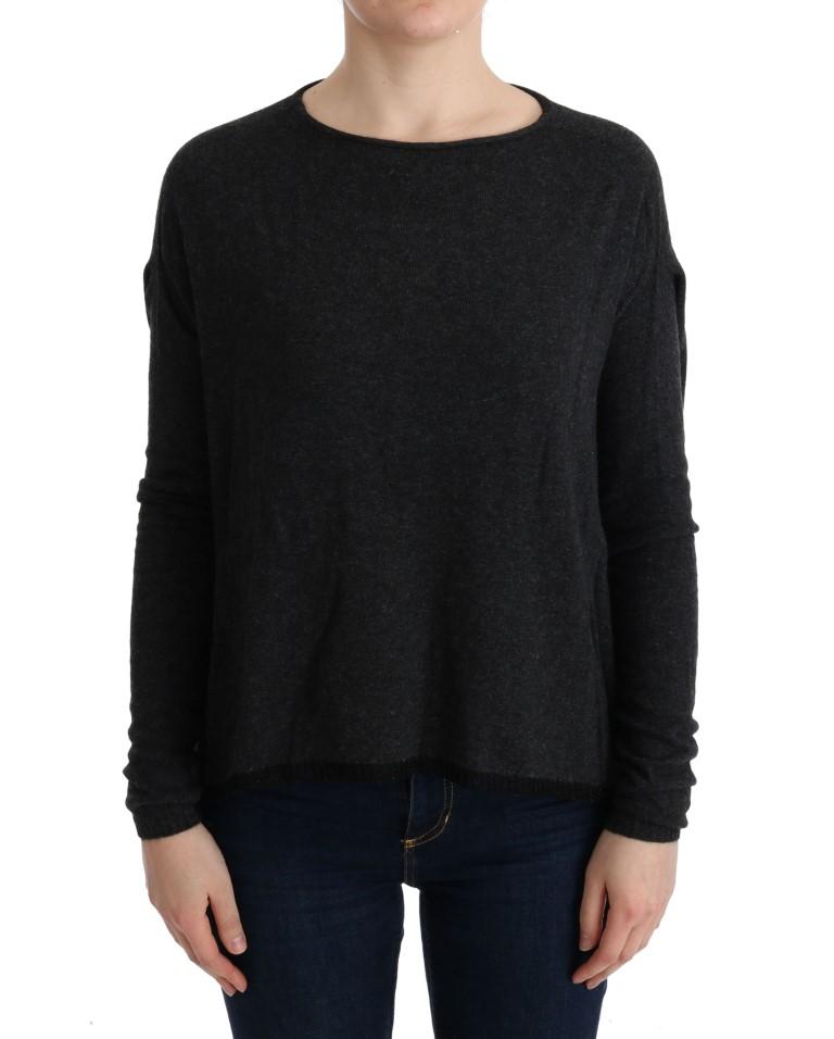 Costume National Women's Viscose Knitted Sweater Gray TUI10017 - XS