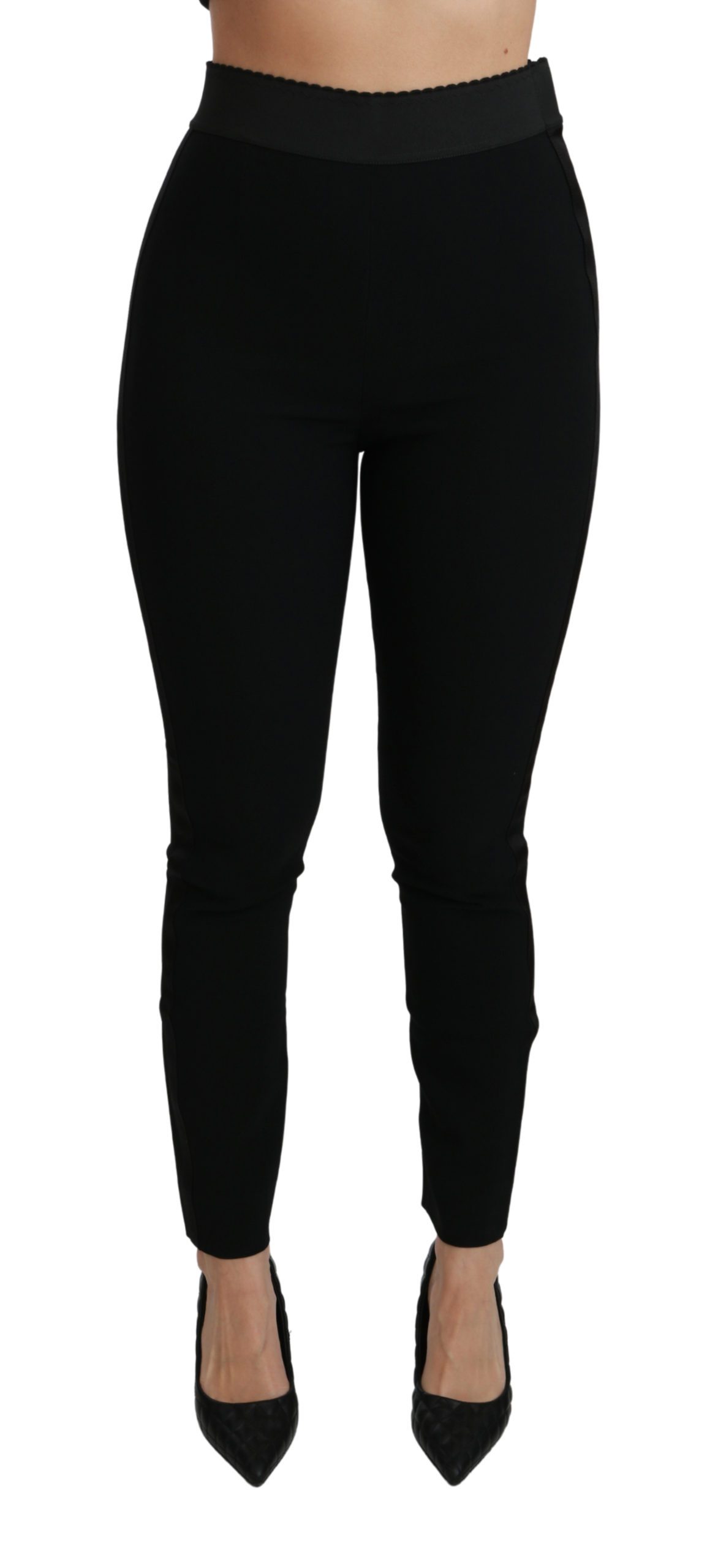 Dolce & Gabbana Women's Skinny High Waist Stretch Trouser Black PAN70894 - IT38|XS