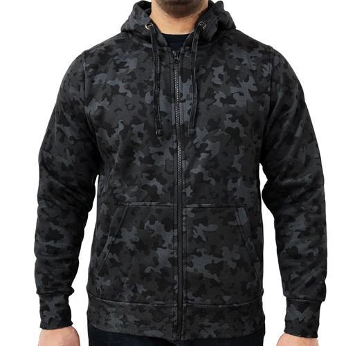 Game Technical Apparel Unisex Hoodie Various Colours Camo Zipper - Night Camo M
