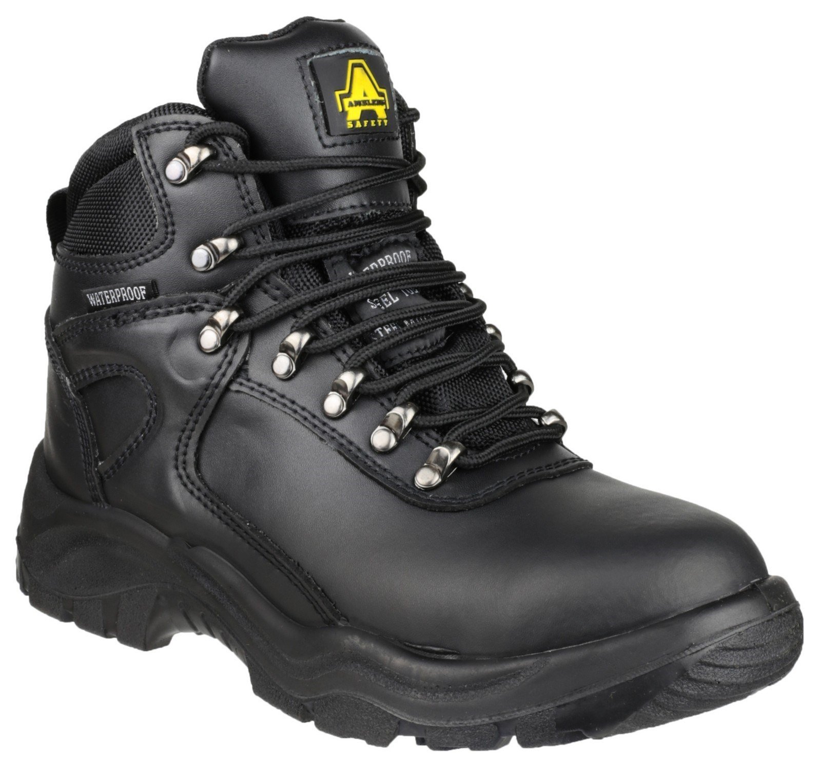 Amblers Unisex Safety Waterproof Lace Up Boot Black 18258 - Black 3