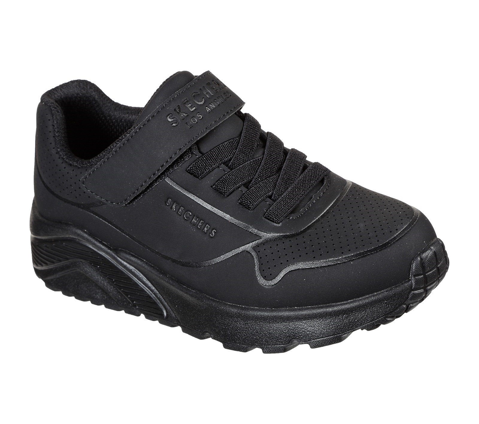 Skechers Kid's Uno Lite Vendox School Trainer Various Colours 32518 - Black/Black 12