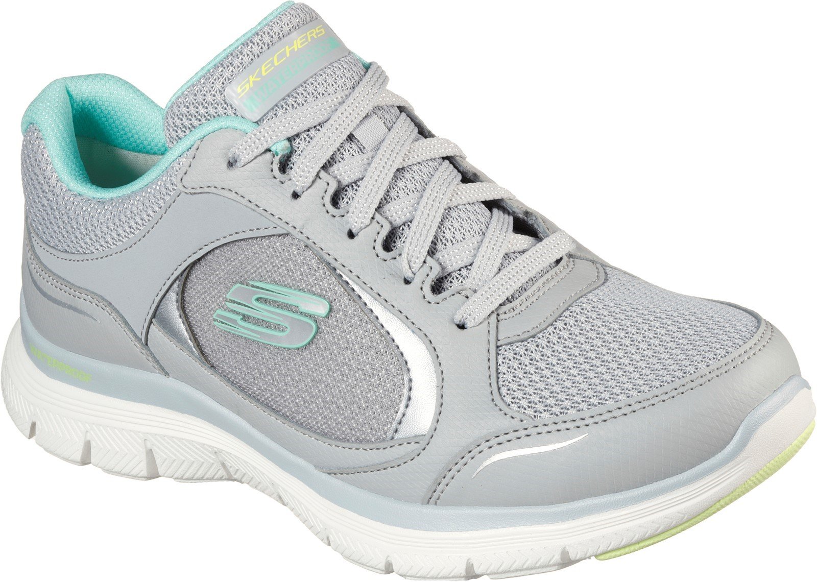 Skechers Women's Flex Appeal 4.0 Clarity Sport Trainer Various Colours 32113 - Grey/Multicoloured 3