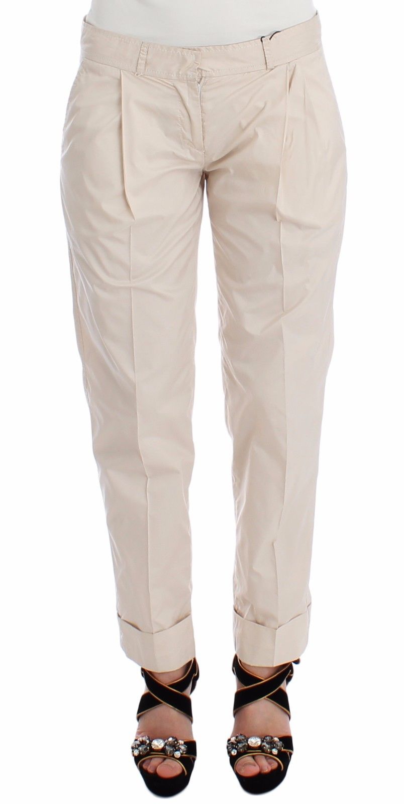 Ermanno Scervino Women's Chinos Trouser Beige MOM26754 - IT40|S