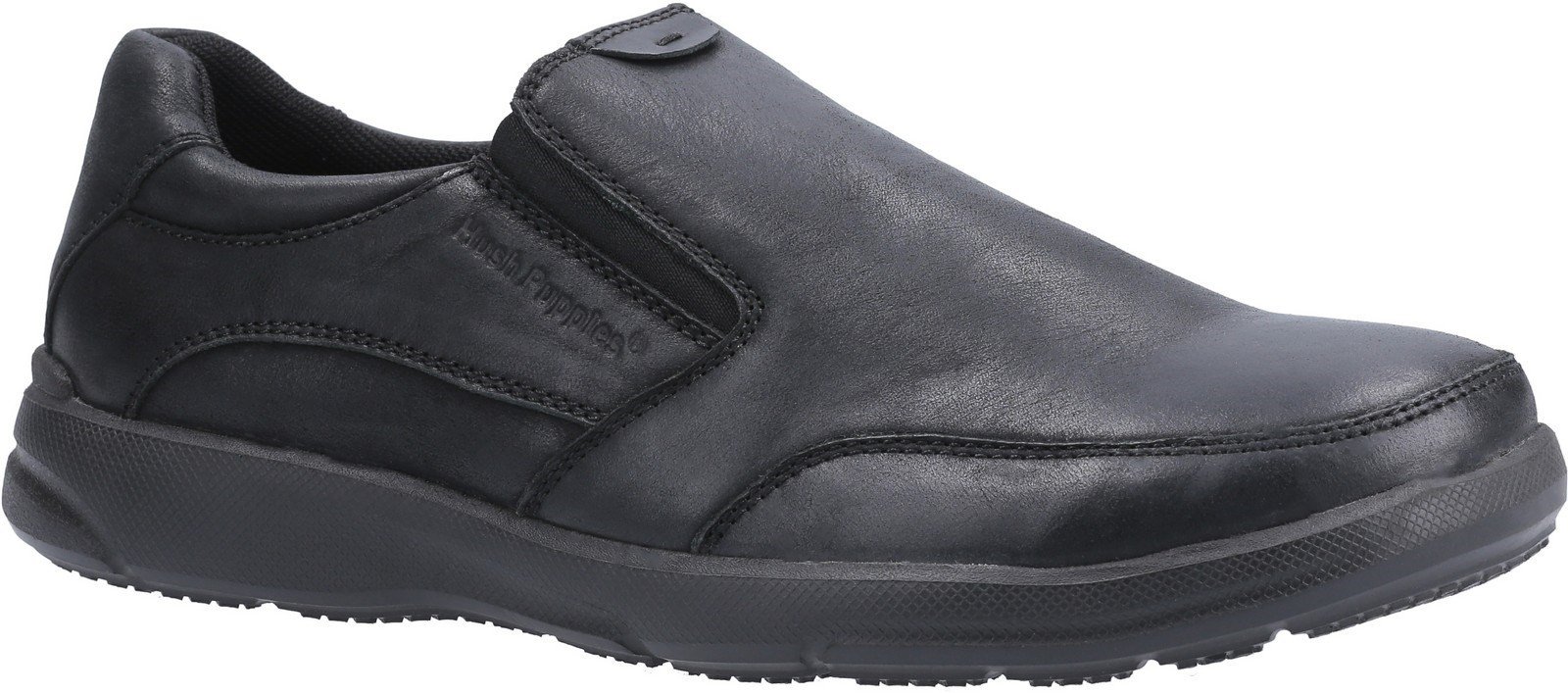 Hush Puppies Men's Aaron Slip On Shoe Various Colours 30180 - Black 6