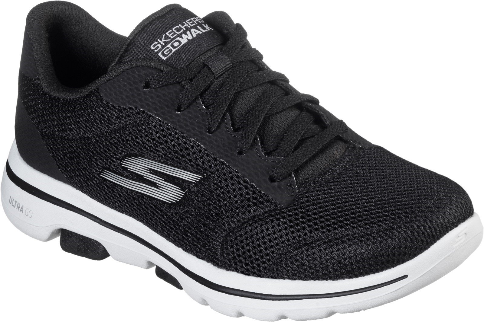 Skechers Women's Gowalk 5 Lucky Sports Trainer Various Colours 31033 - Black/White 3