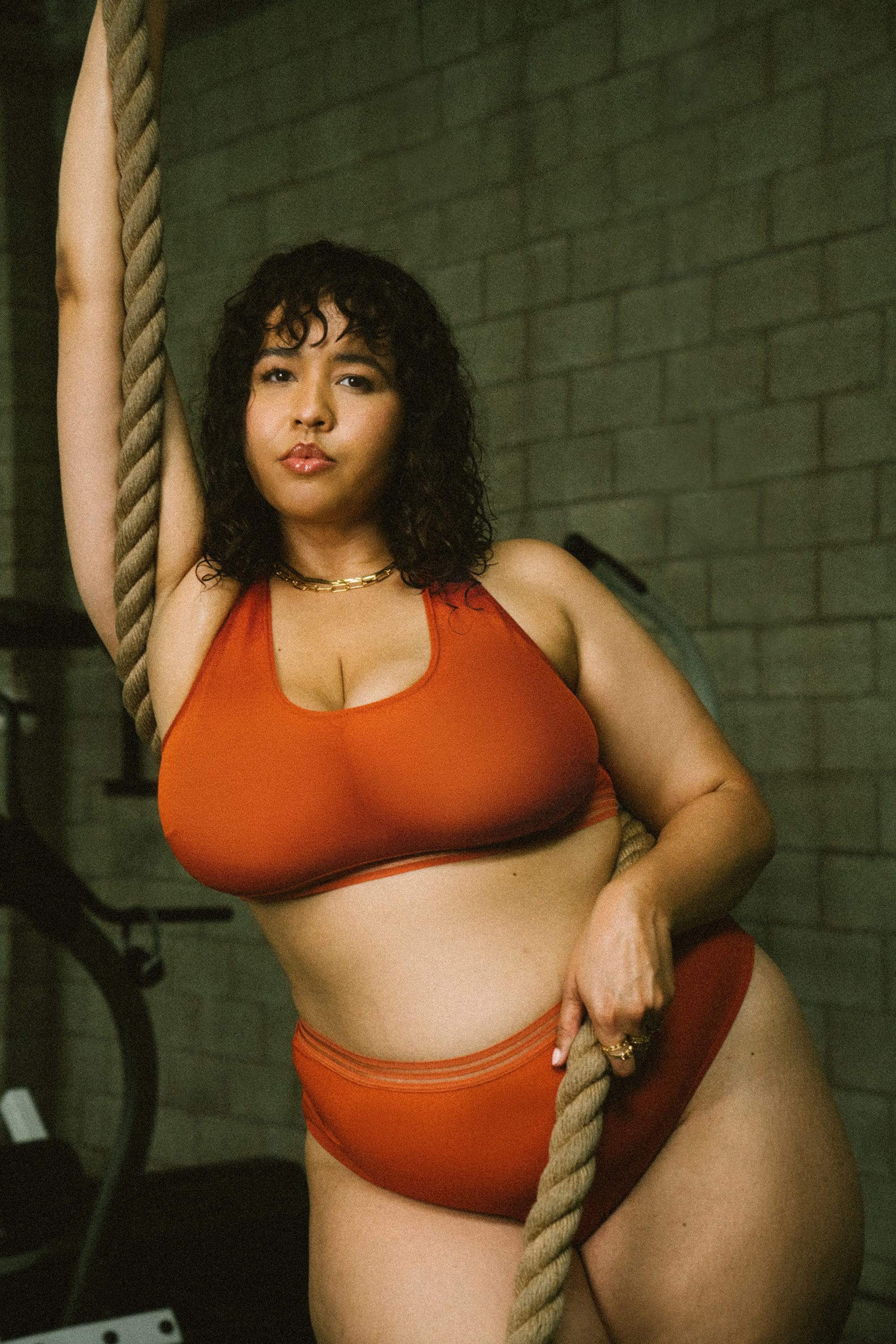 Gabi Fresh Chelsea Cinnamon Mesh Crop Top UK 16 / US 12