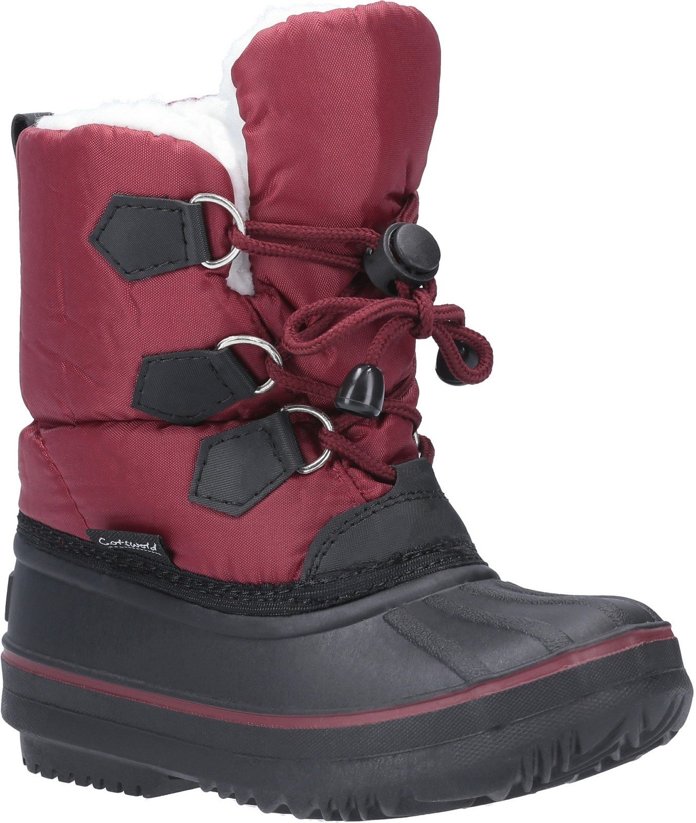 Cotswold Unisex Explorer Bungee Lace Snow Boot Red 29289 - Red 10