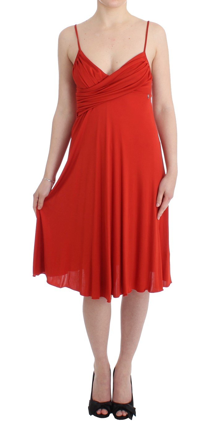 John Galliano Women's A-Line Coctail Dress Red SIG11558 - IT42|M