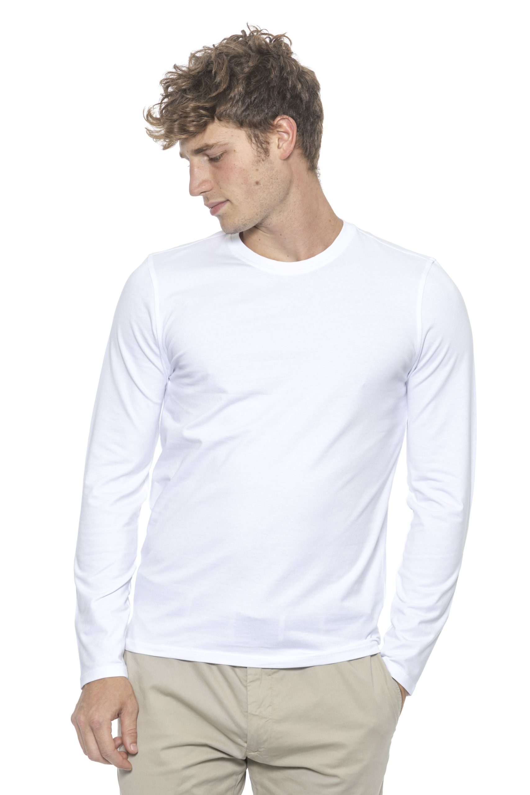 Alpha Studio Men's Bianco Sweater White AL1314482 - IT46 | S