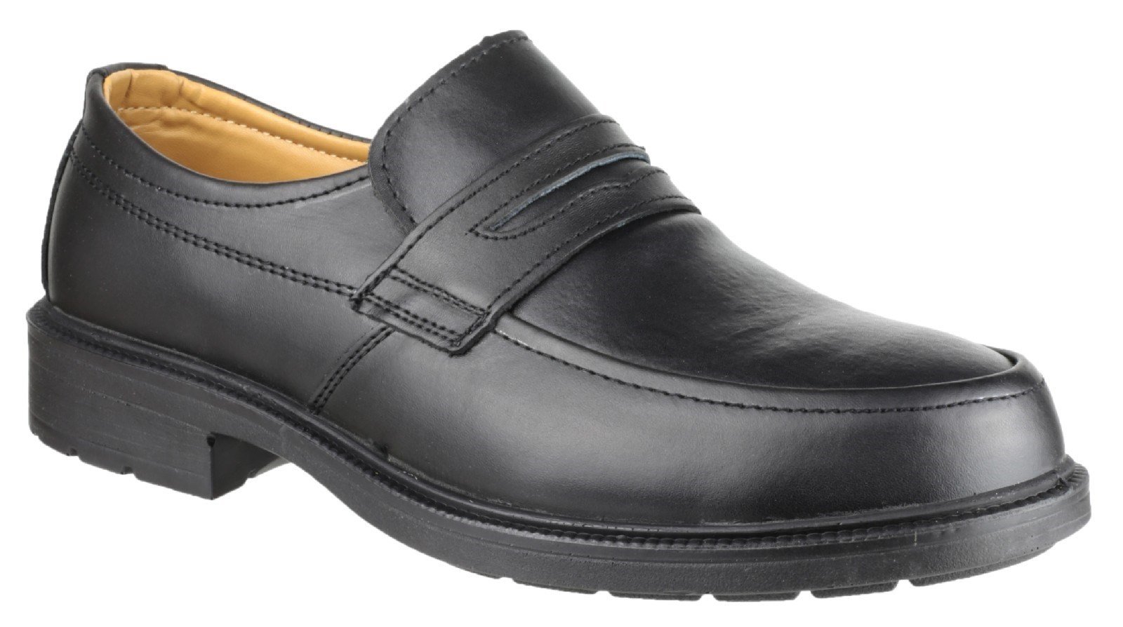 Amblers Unisex Safety Mocc Toe S1P SRC Slip On Shoe Black 25278 - Black 6