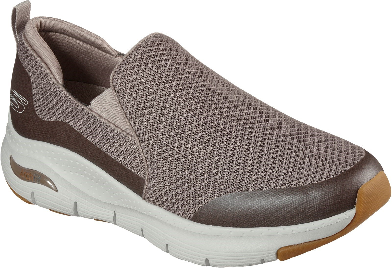 Skechers Men's Arch Fit Banlin Slip On Sports Trainer Various Colours 30358 - Taupe 6