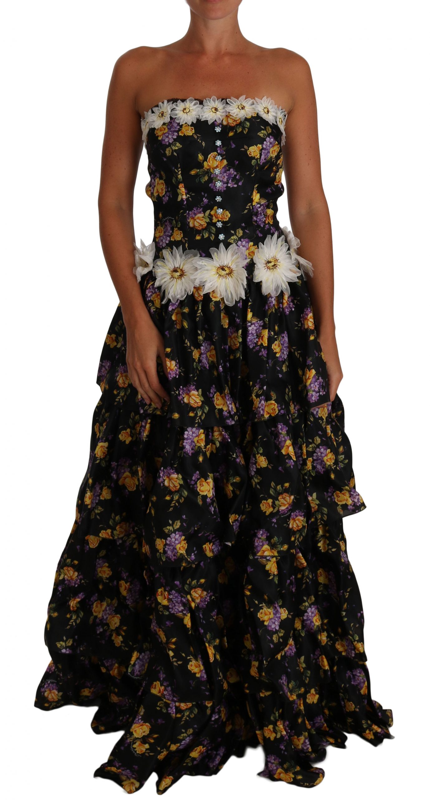 Dolce & Gabbana Women's Sartoria Ball Floral Crystal Dress DR1074 - IT36 | S