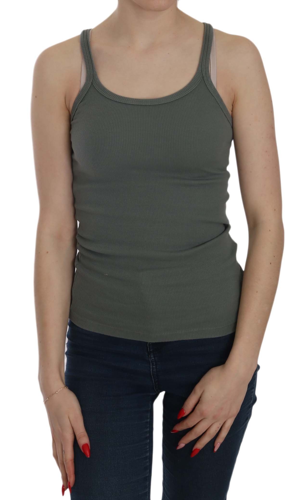 PINK MEMORIES Women's Sleeveless Spaghetti Tank Top Pink TSH3915 - IT40|S