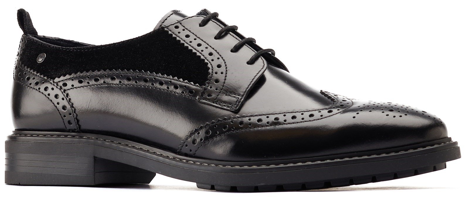 Base London Men's Lennox Wingtip Derby Shoe Black 31212 - Black 6
