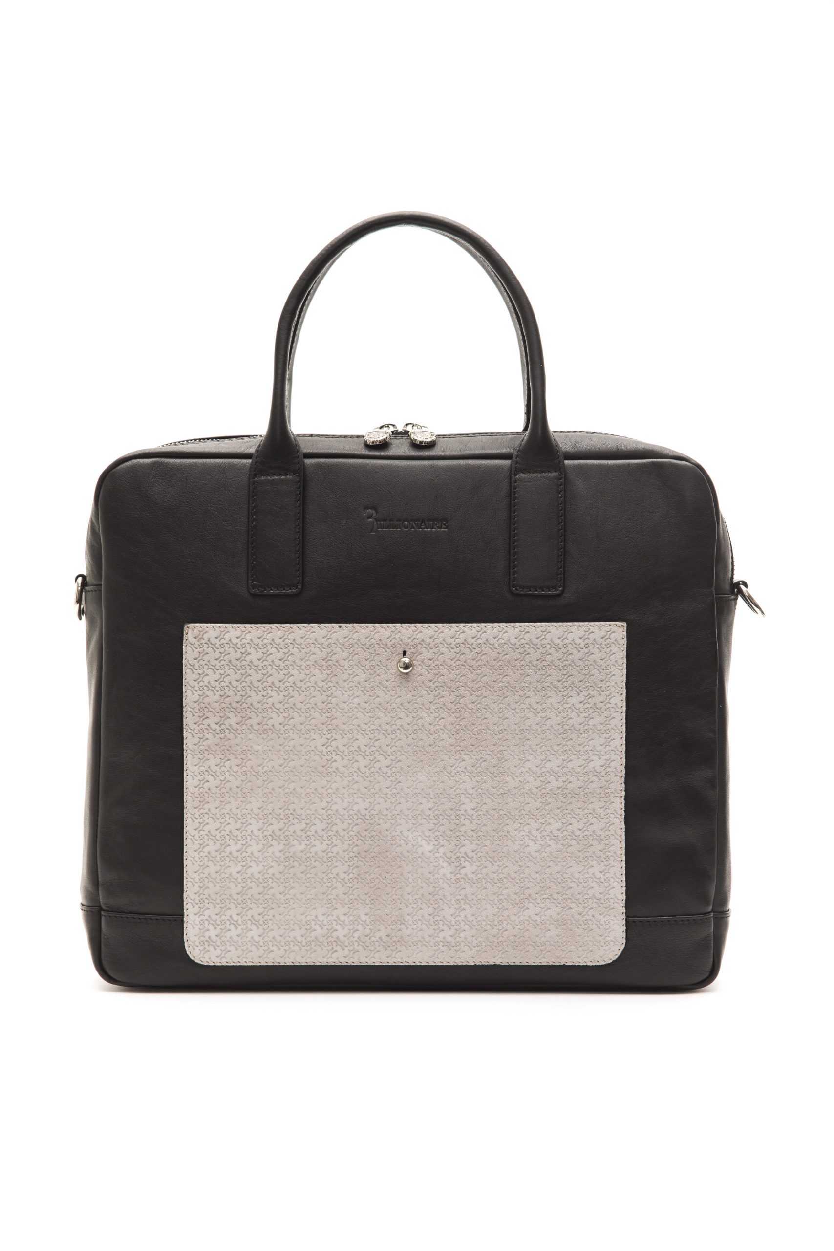 Billionaire Italian Couture Men's Messenger Bag Black BLC5040640-039CV_BlackGrey