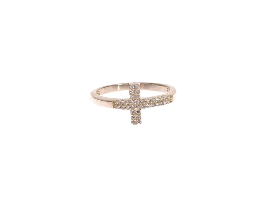 Nialaya Women's CZ Cross 925 Ring Silver NIA20369 - EU56 | US8