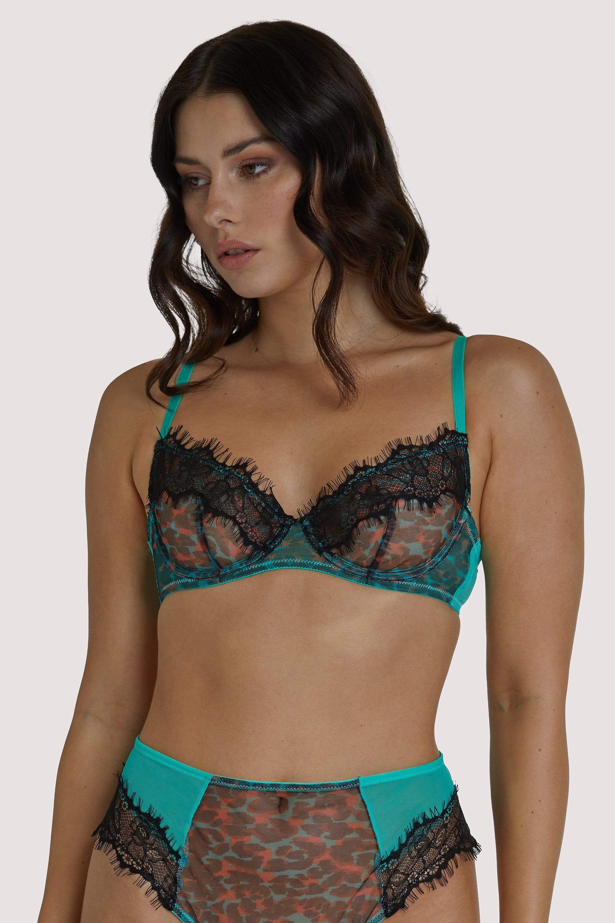 Regalia Harlow Leopard Plunge Bra 32A