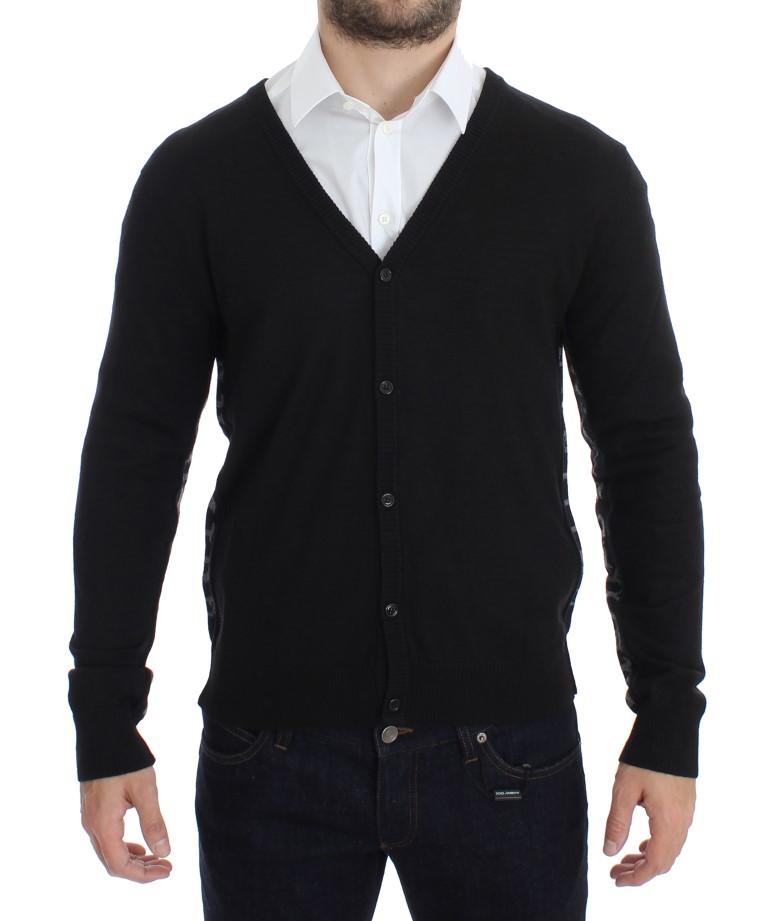 John Galliano Men's Wool Button Down Cardigan Black SIG17768 - XXL